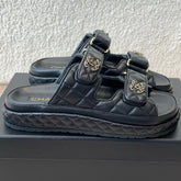 DAD SANDAL IN BLACK CALFSKIN MULE